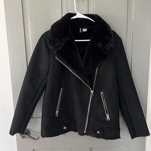 Black shearling jacket
